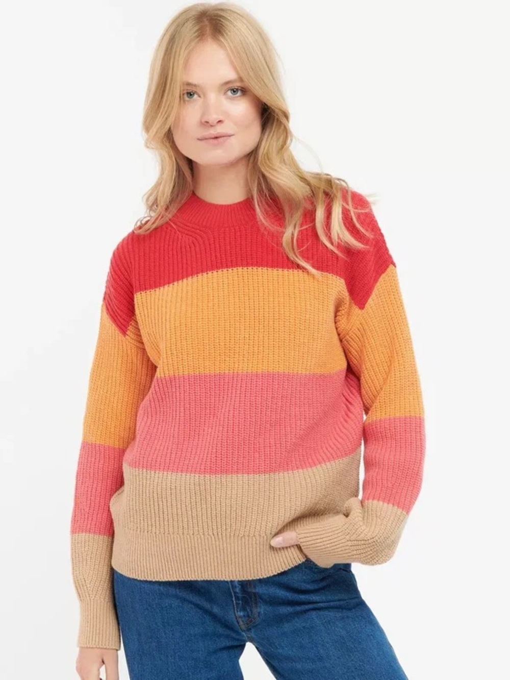 Barbour Ula Colour Block Stripe Jumper Sweater